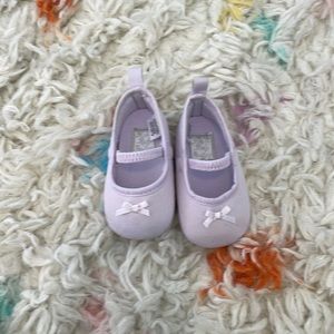 Purple baby shoes